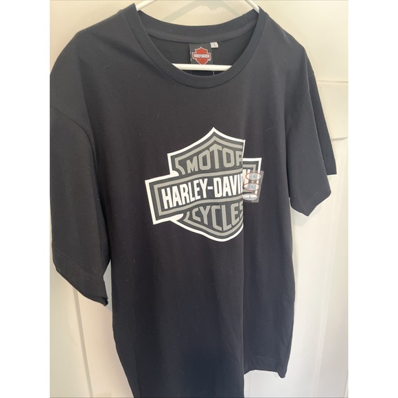 Harley Davidson Shirts  Short Sleeve Crew Neck Black Guam Men's Size Large - Picture 4 of 12